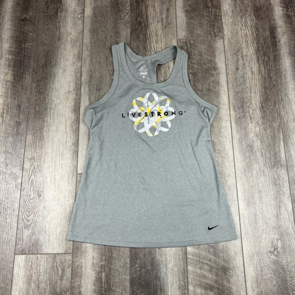 Nike Grey Ribbed Livestrong‎ Tank